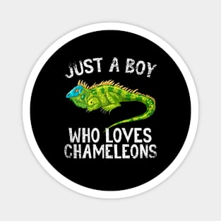 Just A Boy Who Loves Chameleons Magnet